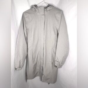 Eddie Bauer hooded Trench Coat with belt, XS